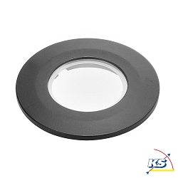 Decorative frame for F-LIGHT LED cover, flat, round, glass clear