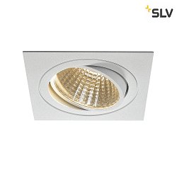 LED Ceiling recessed spot NEW TRIA DL SET, square, COB LED, 3000K, 30, incl. Driver, Clip springs, white