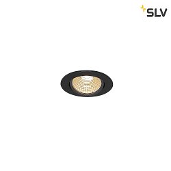 LED Ceiling recessed spot NEW TRIA 68 LED, round, 9W, COB LED, 3000K, 38, Clip springs, black