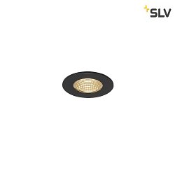 LED Ceiling recessed luminaire PATTA-I, round, 12W, COB LED, 38, 3000K, IP65, incl. Driver, black