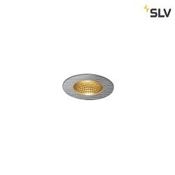 LED Ceiling recessed luminaire PATTA-I, round, 12W, COB LED, 38, 3000K, IP65, incl. Driver, alu brushed