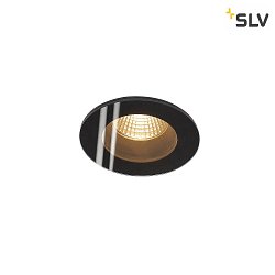 LED Ceiling recessed luminaire PATTA-F, round, 12W, COB LED, 38, 3000K, IP65, incl. Driver, black