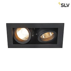 Ceiling recessed spot KADUX 2 GU10 Downlight, 2xGU10, 230V, Clip springs, black