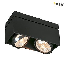 Luminaire de plafond KARDAMOD SURFACE SQUARE ES111 angulaire, double GU10, noir 