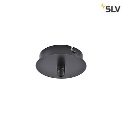 FITU 1er Rosette für FITU PD Pendelleuchten, RUND, max. 16A, Schwarz
