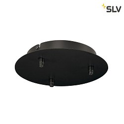 Rosone a soffitto FITU PD 3 elemento, rotondo Nero