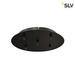 Ceiling canopy FITU 5, round, incl. strain relief, black