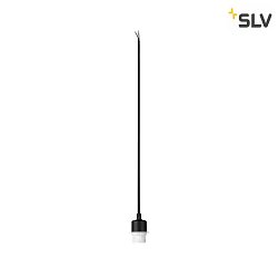 Pendant luminaire FENDA E27 Pendant cable with open cable, canopy excl., shade excl., black