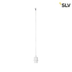 Pendant luminaire FENDA E27 Pendant cable with open cable, canopy excl., shade excl., white