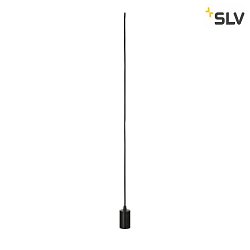 Pendant luminaire FITU PD, E27, length 9.1cm, Pendel 500cm, with open cable end, black