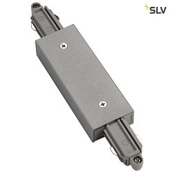 Straight coupler with feed-in possibility, silver grey