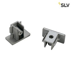 Endcaps for 1 Phase Tracks, 2 items, silver grey