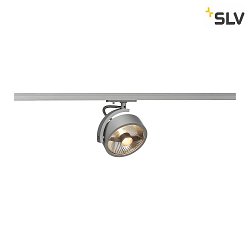 Spot KALU TRACK QPAR111 Lamphead , GU10, max. 75W, incl. 1-Phase adaptor, silver grey