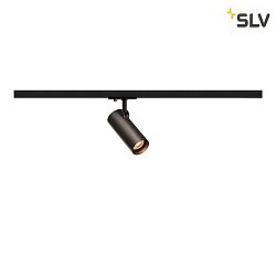 1-Projecteur monophas HELIA 50 TRACK pivotant  la cardan IP20, noir gradable