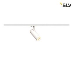1-Projecteur monophas HELIA 50 TRACK pivotant  la cardan IP20, blanche gradable