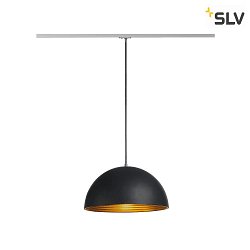 Pendant luminaire FORCHINI M E27 40W for 1-Phase track, black / gold