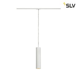 1-HV-phase-track pendant luminaire ENOLA_B, GU10 QPAR51 max. 50W, incl. Adaptor, white