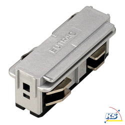 EUTRAC Straight coupler electrically for 3-Phase High voltage Track, silver grey