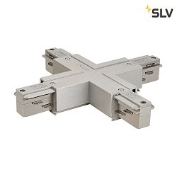 X-Verbinder fr 3-Phasen HV-Schiene, mit Einspeisemglichkeit, silbergrau