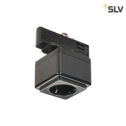 EUTRAC Steckdose mit Adapter fr 3-Phasen-Stromschienen, schwarz