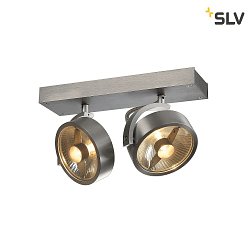 Wall luminaire KALU 2 QPAR111 Ceiling luminaire, ES111, max. 2x75W, alu brushed