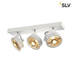 Lampada da parete e soffitto KALU CW TRIPLE QPAR111 3-Lampadine, girevole, ruotabile GU10 IP20, Bianco dimmerabile