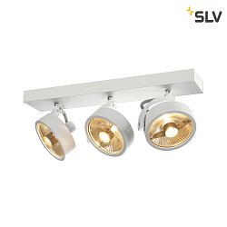 Lampada da parete e soffitto KALU CW TRIPLE QPAR111 3-Lampadine, girevole, ruotabile GU10 IP20, Bianco dimmerabile