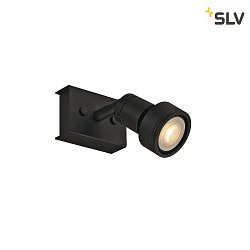 Wall luminaire PURI 1 Ceiling luminaire, GU10, max. 1x50W, with Decoring, black