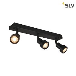 Wall luminaire PURI 3 Ceiling luminaire, GU10, max. 3x50W, with Decoring, black