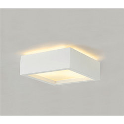 Gips-Deckenleuchte Plastra 104, E27, wei