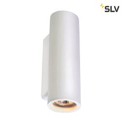Wall luminaire PLASTRA Tube, plaster, white, 2xGU10