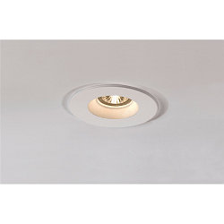 Recessed luminaire PLASTRA Downlight, GU10, round, white