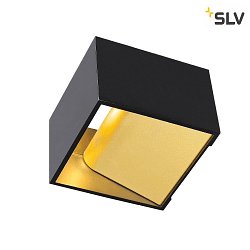 LED Wall luminaire LOGS IN 5W LED 3000K, black/brass