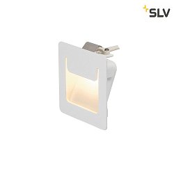 Recessed luminaire DOWNUNDER PUR 80x80mm LED, square, housing white, 3,6W LED warm white