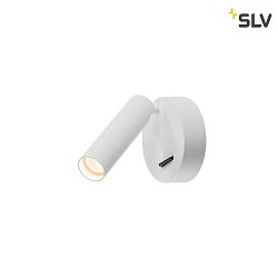 Spot KARPO 30 WL con interruttore, singolo, Bianco