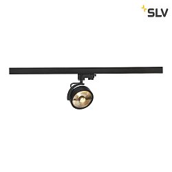 Lamphead  KALU TRACK QPAR111, IP20, incl. 3-Phase adaptor, black