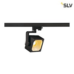 LED 3-Phasen Strahler EURO CUBE, Wrfelform, CRi >90, kardanisch, inkl. Adapter, schaltbar, 26W 3000K 2470lm 60, schwarz