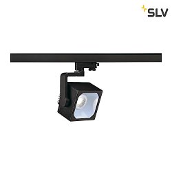 LED 3-Phasen Strahler EURO CUBE, Wrfelform, CRi >90, kardanisch, inkl. Adapter, schaltbar, 26W 4000K 2740lm 60, schwarz
