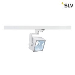 Projecteur triphas EURO CUBE adaptateur triphas inclus, blanche