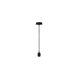Pendant luminaire FENDA E27 Pendant rod, shade excl., black