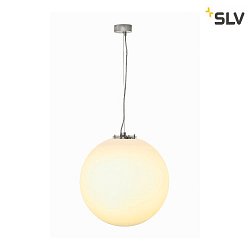 Pendant luminaire ROTOBALL E27, silver-grey, whiteer Kunststoff, E27