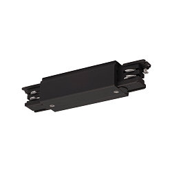 Zubeh�r f�r 3-Phasen Aufbauschiene S-TRACK ON/OFF - L�ngsverbinder, mit Einspeisem�glichkeit, schwarz