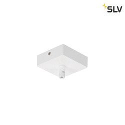 Rosace de plafond pour GLENOS angulaire, avec dcharge de traction, blanc mat