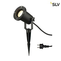 Outdoor Earth spike lamp NAUTILUS SPIKE XL, CR50-SE, GU10, IP65 IK06, black