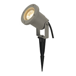 Outdoor Spieleuchte NAUTILUS 10, IP65 IK04, GU10 QPAR51 max. 35W, mit IP-Steckerkabel, dreh- und neigbar, Silbergrau matt