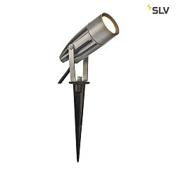 Luce apicchetto SYNA LED con spina, inclinabile IP55, Argento 