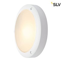 Outdoor luminaire BULAN Wall / Ceiling luminaire, round, E14, max. 60W, satined glass, white
