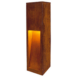 Outdoor Stehleuchte RUSTY SLOT 50, IP44, E27 TC-DSE max. 11W, FeCSi-Stahl gerostet, 50cm