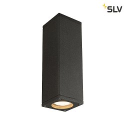 Wall luminaire THEO WALL OUT, 2xGU10, square, anthracite