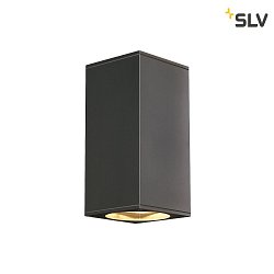 Luminaire mural dextrieur BIG THEO UP/DOWN angulaire, direct / indirect GU10 IP44, anthrazit gradable